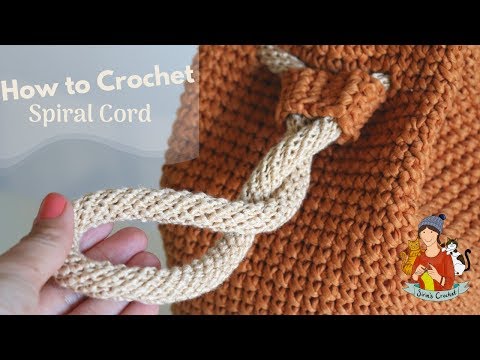 How To Crochet Spiral Cord / Bag Handle 