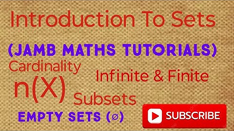 JAMB 2026 MATHS TUTORIALS - SET THEORY