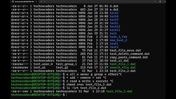Unix Basics Part 5 | Change file  permissions | File operations #unix #unixtutotial #unixbasics