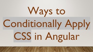 Ways to Conditionally Apply CSS in Angular