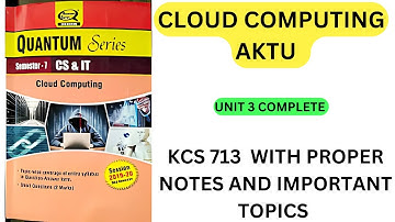 Cloud Computing Unit 3 Full Explanation | KCS-713| full | AKTU |Study4Sub|Cloud computing playlist