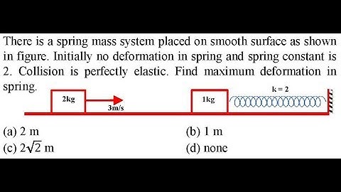There is a spring mass system placed on smooth surface as shown in figure. Initially