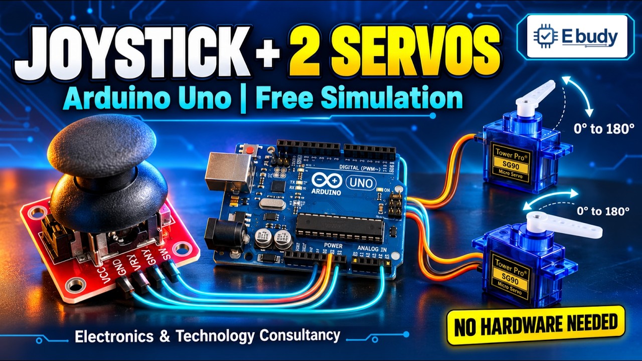 Control 2 Servo Motors with a Joystick using Arduino Uno | Pan-Tilt ...
