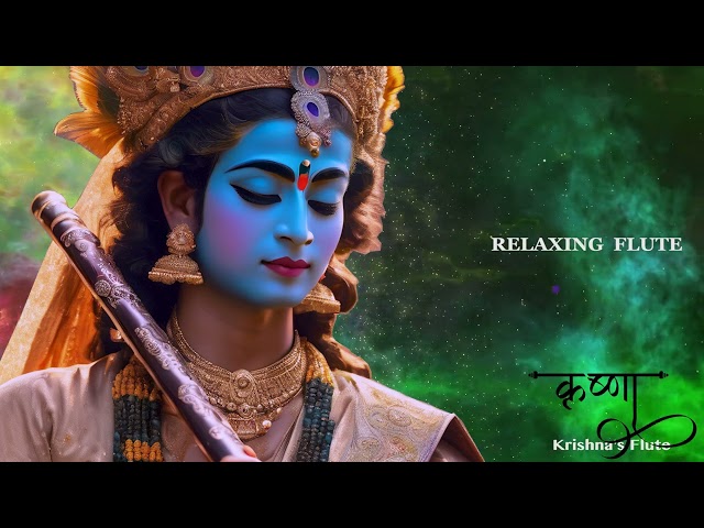 Krishna  Theme Flute || Relaxing Music , Indian Flute , Healing , Meditation u0026 Stress Relif class=