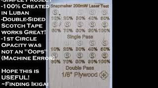 Snapmaker Laser Test