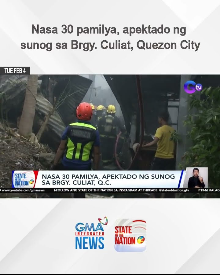 Nasa 30 pamilya, apektado ng sunog sa Brgy. Culiat, Quezon City | SONA