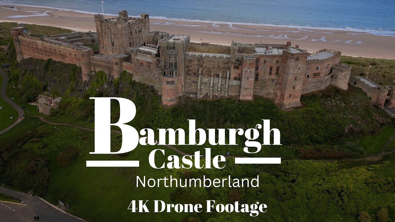 Bamburgh Castle: The Real Bebbanburg of The Last Kingdom. Drone Tour -  Compilation - Trips On Couch 