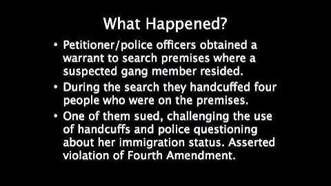 Muehler v Mena Case Summary - Criminal Procedure