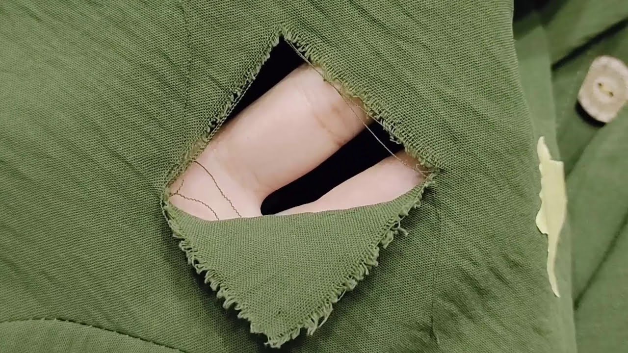 Teach yourself how to beautifully repair a hole in your clothes with just a needle and thread