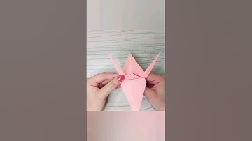 Origami Crane#shorts #youtubeshorts #shortvideo #tutorial #viral #art #diy #origami #howto #craft