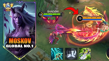 WTF DAMAGE!! BEST 1 HIT BUILD MOSKOV 2025 (recommended build and emblem)- MLBB!!