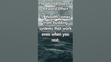 The World Doesn’t Reward Effort — It Rewards Leverage #effort #leverage #wisdom #motivation #growth