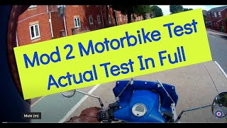 Mod 2 Motorbike Test 2021 , Actual Test in Full (A1 Licence)