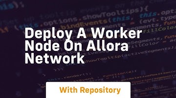 Deploy a worker node on allora network