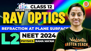 Ray Optics | Refraction At Plane Surface | L2 | Physics | Class 12 | NEET 2024 | Rama Ma