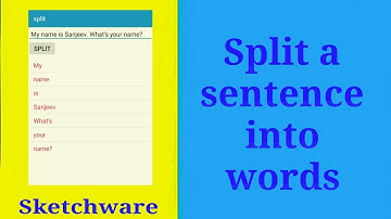 Split a sentence into words in Sketchware and display in custom listview