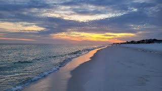 Ocean waves and sunset timelapse