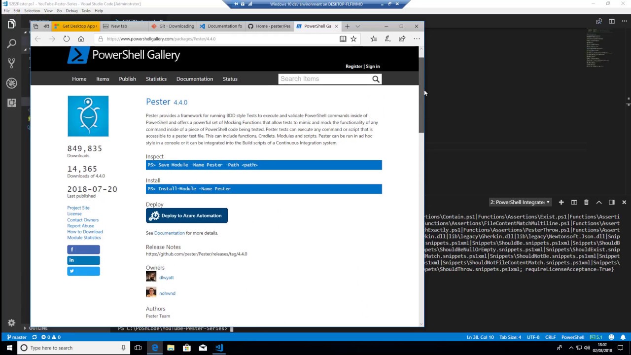 powershell pester powershell pester