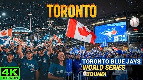 【4K】TORONTO ERUPTS! 🔥 Night Walk with Blue Jays Fans After Game 7 Win! (Fall 2025)