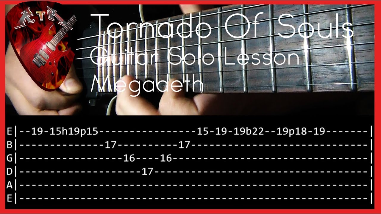 Tornado Of Souls Guitar Solo Lesson Megadeth (with tabs) YouTube