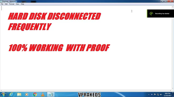 Hard Disk Disconnected Frequently After Few Minutes - 100% Working with Proof