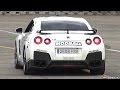 Nissan gtr r35 with akrapovic exhaust lovely sounds  flames