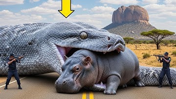 Brave Heroes Save Helpless Baby Hippo from Mutant Giant Python Attack 🐍💥