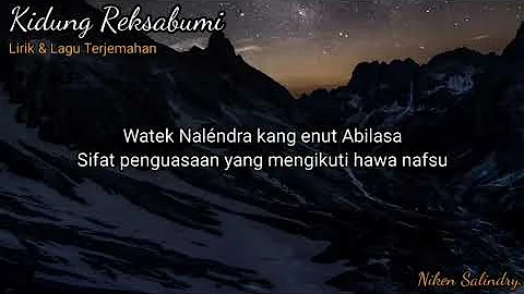 Lirik Lagu Terjemahan | Kidung Reksabumi Niken Salindry