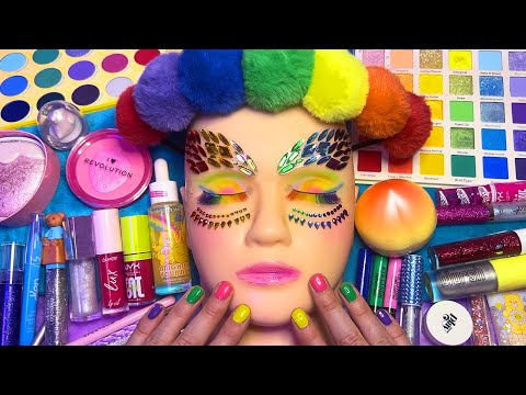 ASMR Rainbow Makeup on Mannequin π (Whispered)