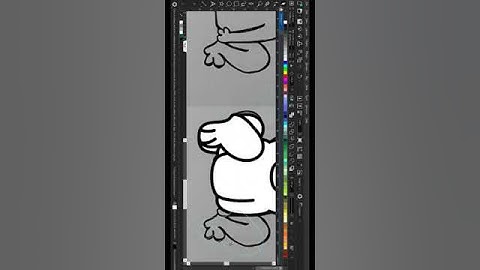 drawing vector simple cartoon cute frog using coreldraw #shorts