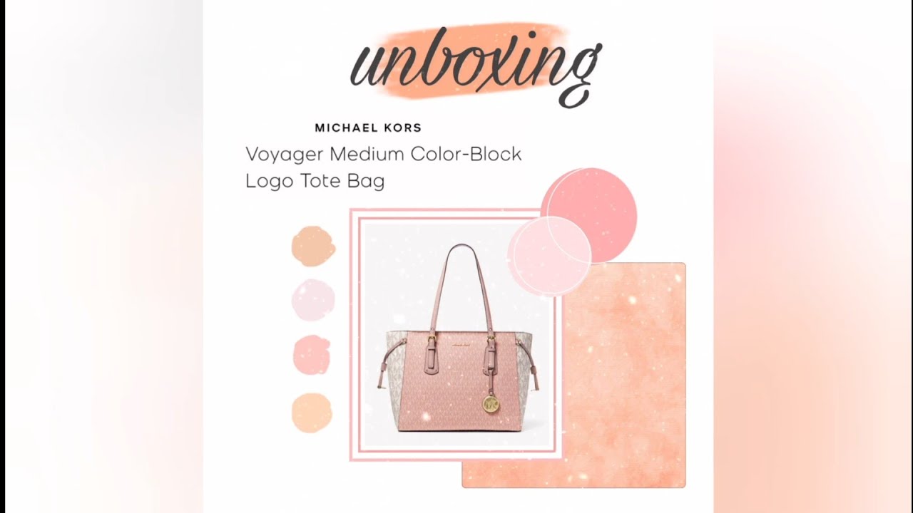 Voyager Medium Color-Block Logo Tote Bag - Ballet Multi