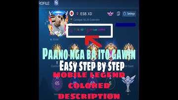 HOW TO MAKE COLOR FONT IN MOBILE LEGEND PROFILE AND DESCRIPTION