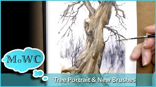 Trekell Protégé Watercolor Brush Review + Tree Portrait Watercolor Painting