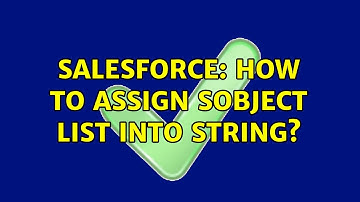 Salesforce: How to assign Sobject list into String?