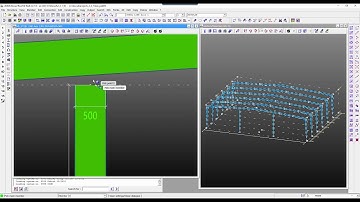 Bocad PEB Model #05: Intermediate columns and copy end frame [with captions]