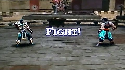 Mortal Kombat Shaolin Monks - Scorpion vs Kung Lao at Kahn