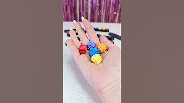 🦑 Squid Game Gonggi Challenge ❤️🧡💛💙💜 DIY 3D prints #asmr