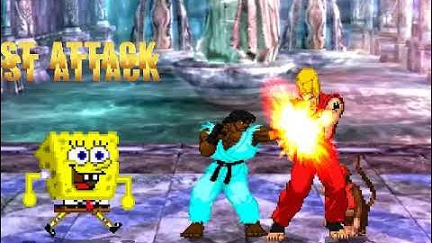 MUGEN Request: Neo Zekrom V2 & Spongebob V2 Vs Paul Phoenix & Diddy Kong