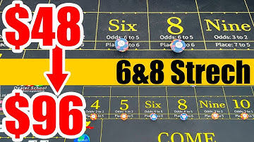 Play on $15 tables on Budget (Craps Strategy) || 6&8 Strech