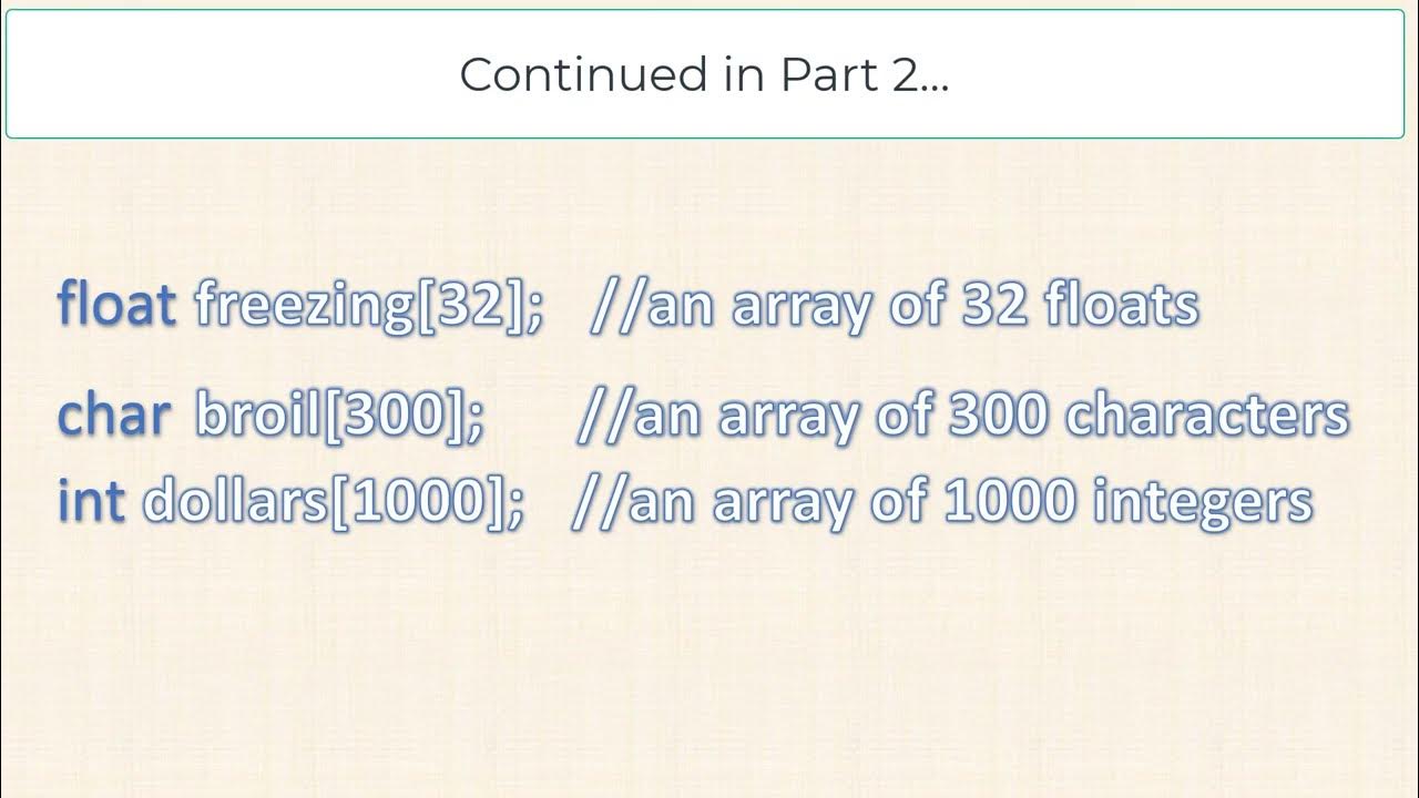 An Introduction to Arrays in Arduino, Part 1 - YouTube