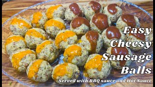 Sausage Balls-Easy Cheesy Sausage Bites Recipe | Keto Low Carb Paleo GF Recipe | Sausage Balls Bites