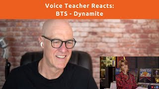 Voice Teacher Reacts: BTS - Dynamite, Live