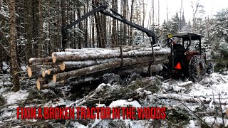 Winter Logging Fixing and Bleeding A Broken Diesel Tractor in The Woods!! Can you Tell its Monday!!! by Burnin Gas 986 views 4 months ago 20 minutes