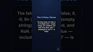 Only 8 values are falsy in JavaScript  Everything else is truthy | Javascript data types #coding