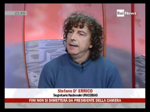 RaiNews24 - Intervista a Stefano d'Errico (Unicobas) - 14 Dicembre 2010 -  YouTube