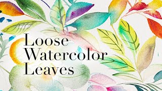 Easy Watercolor Leaves  One Brush Painting