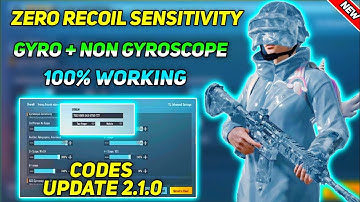 NEW UPDATE 2.1.0 !! ZERO RECOIL SENSITIVITY CODE + CONTROL CODE PUBGMOBILE & BGMI | BEST SENSITIVITY