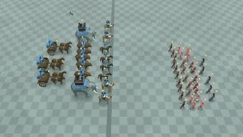 Cavalry vs Ranged units in Epic Battle Simulator 2 |