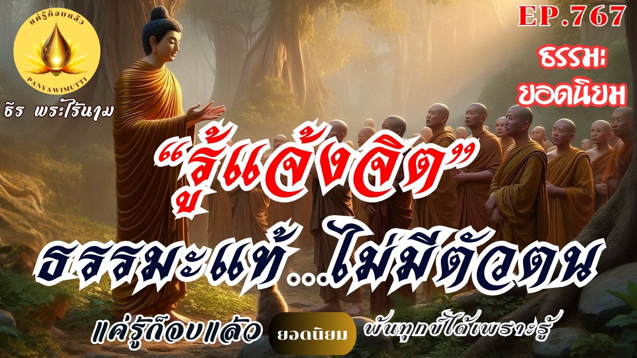 EP.768  “รู้แจ้งจิต” ธรรมะแท้...ไม่มีตัวตน  : (ธรรมะยอดนิยม) | By ธีร พระไร้นาม