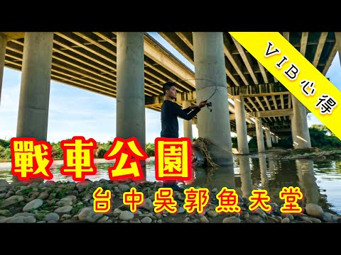 滿滿台中路亞特產!!台中烏日釣遊!戰車公園~邊看戰車邊釣魚????#路亞 #吳郭魚 #顫泳 #筏子溪烏溪